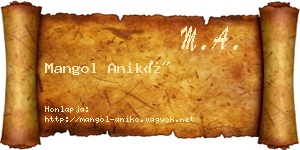Mangol Anikó névjegykártya